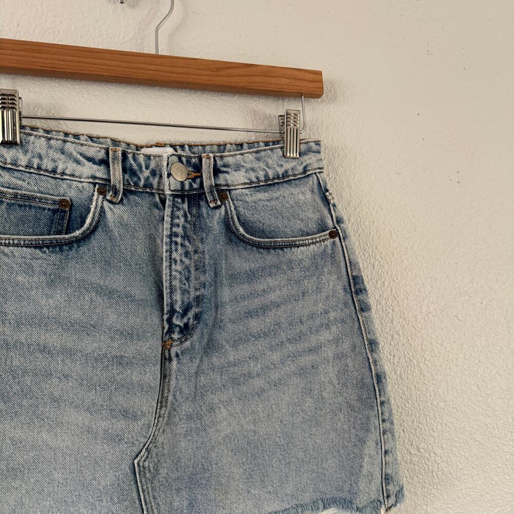 Zara Denim Skirt womens small distressed acid wash jeans - Picture 4 of 5